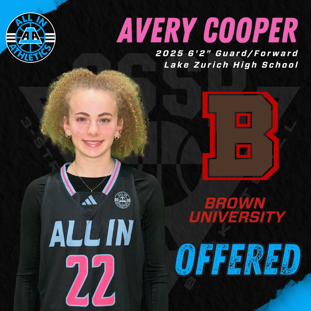 Congrats on another offer <a href="/averycoop10/">Avery Cooper</a> 

Thank you to the coaching staff of <a href="/BrownU_WBB/">Brown Women’s Basketball</a> for recruiting <a href="/aiathletics/">ALL IN Athletics</a>