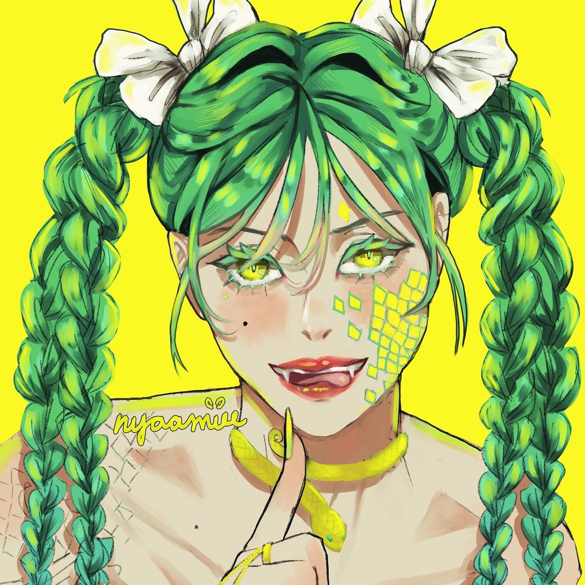 Citriniie's tweet photo. Golden Snake 🐍
#art #OC https://t.co/P1hAqiiApG
