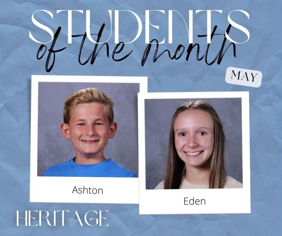 🌟Congratulations to our May Students of the Month!🌟