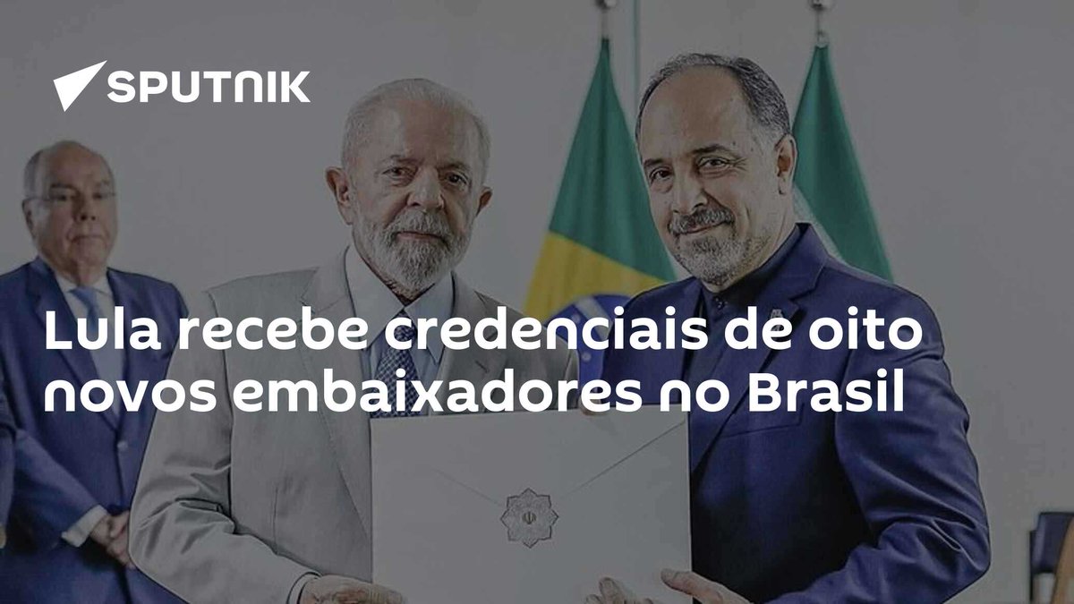 sputnik_brasil's tweet photo. Lula recebe credenciais de 8 novos #embaixadores no #Brasil https://t.co/WURGiZo8so https://t.co/KXnFvpFqDJ