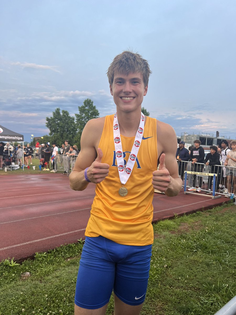 Miller Mabury wins his 2nd State Title of the day. He takes home the 110 hurdles title in 14.73.