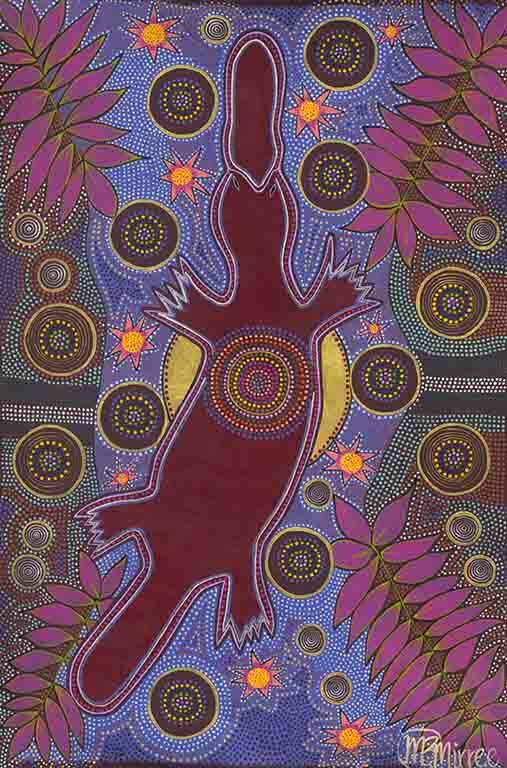 Platypus ~ Aussie Icons - Dreamtime Collection is now available - make me an offer, 1st time in 10 years #indigenous #contemporaryart #artcollectors #Australia #fineart artworksbymirree.com