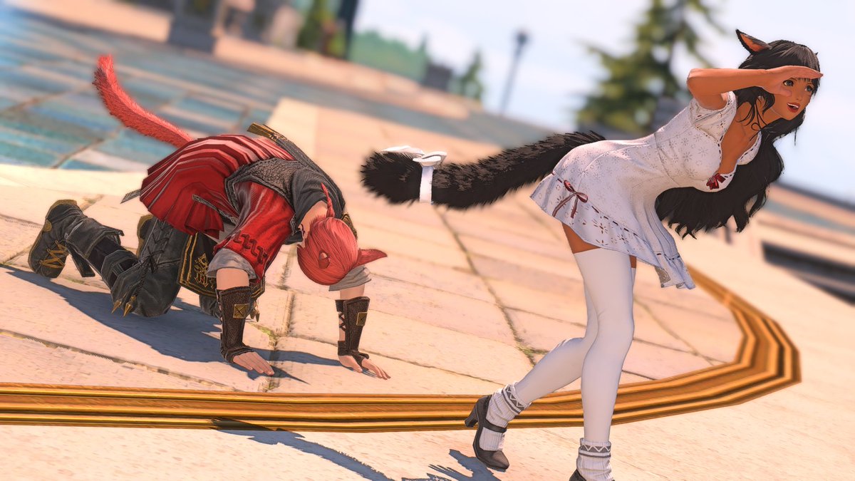 When you're taking her on a tour but cannot physically handle how cute she is - The Struggle of G'raha Tia #wolgraha | #grahatia | #ffxivsnaps