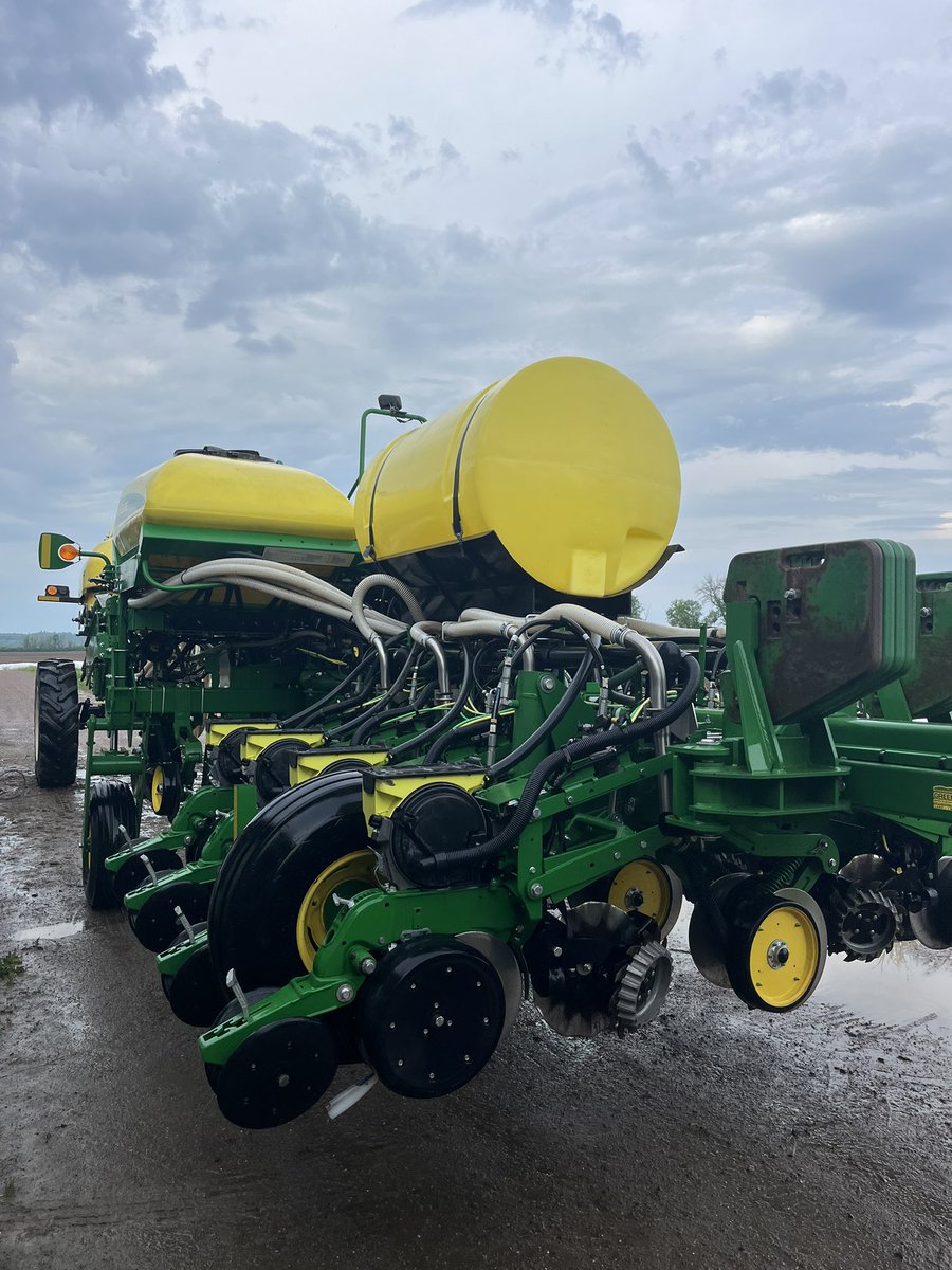 Corn planter is washed and ready to be put away after we grease and oil it. #ontag