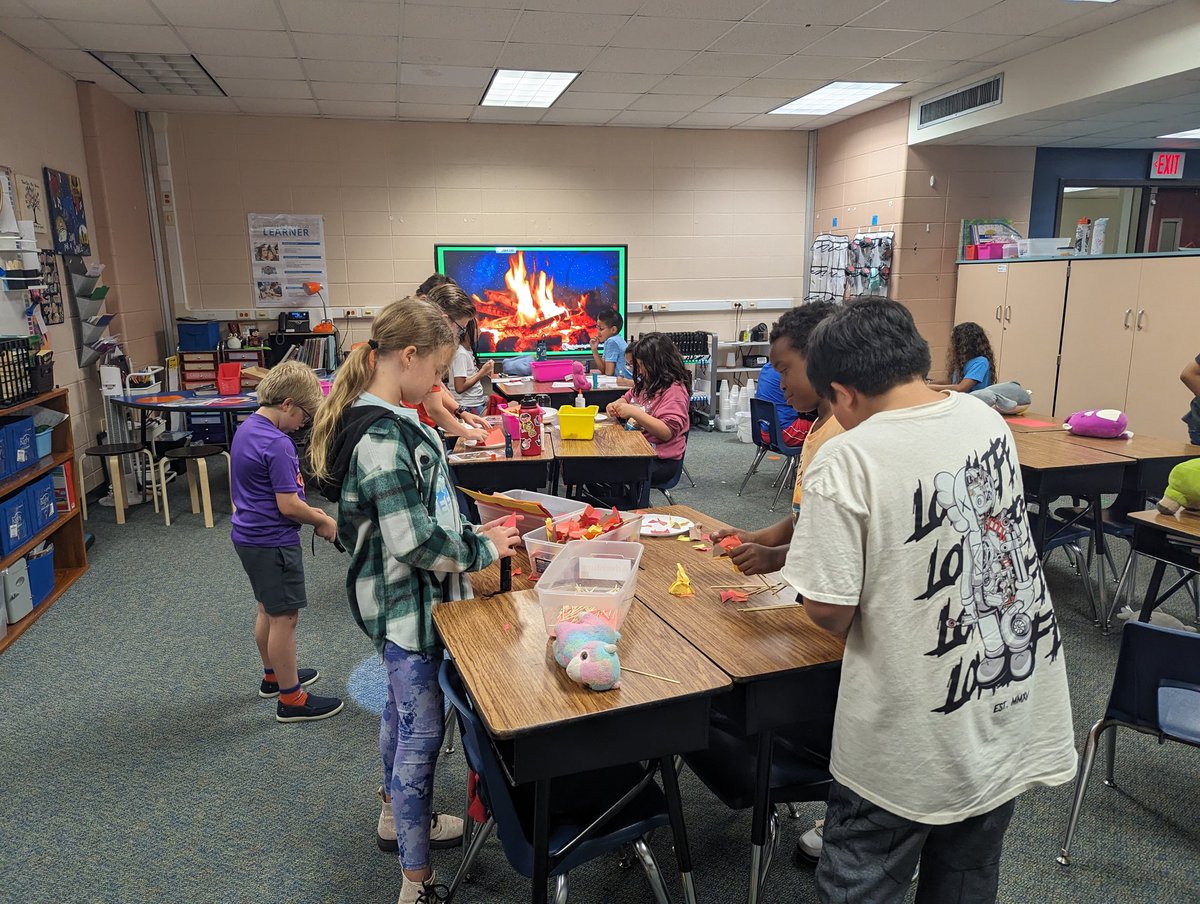My students went camping in the classroom today!
