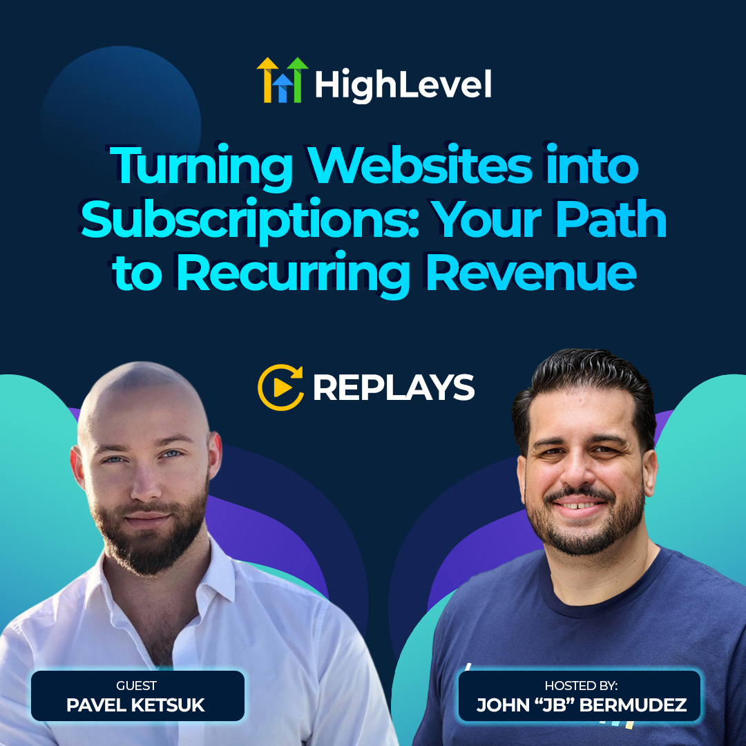 Did you miss out on our recent “Turning Websites into Subscriptions: Your Path to Recurring Revenue' workshop with Pavel Ketsuk? Good news - the replays are available now! Check them all out here 👉gohighlevel.com/pavel-ketsuk-r… 
#GoHighLevel #PavelKetsuk