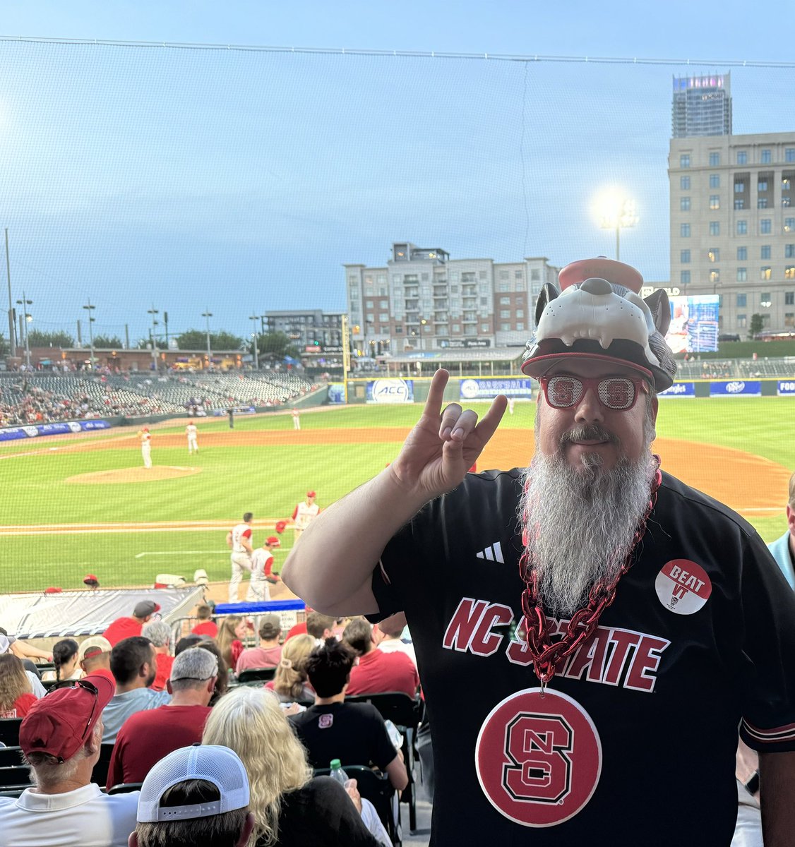 Beautiful evening to support some <a href="/NCStateBaseball/">#Pack9 ⚾️</a> here in Charlotte for the <a href="/ACCBaseball/">ACC Baseball</a> Tournament! Go Pack!!