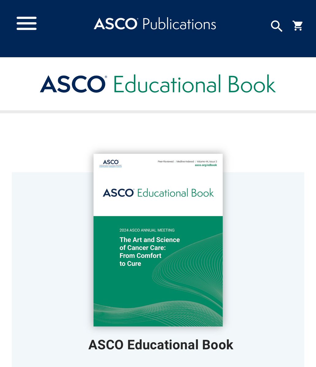 Homework before #ASCO24 - have you checked this year’s #ASCOEdBook? @ASCO ascopubs.org/toc/edbk/curre…