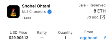 OddStockTrader's tweet photo. This old MLB Crypto NFT sold for nearly $30,000... https://t.co/Y5sm3zE7r0