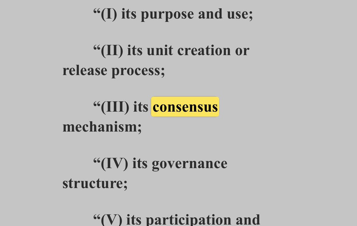 Why is no one posting about what is actually in the FIT21 bill ? I m not hearing anyone talk about the over 150 mentions of decentralization and the decentralization test described. Also not hearing anyone mention anything about the consensus mechanics discussed.