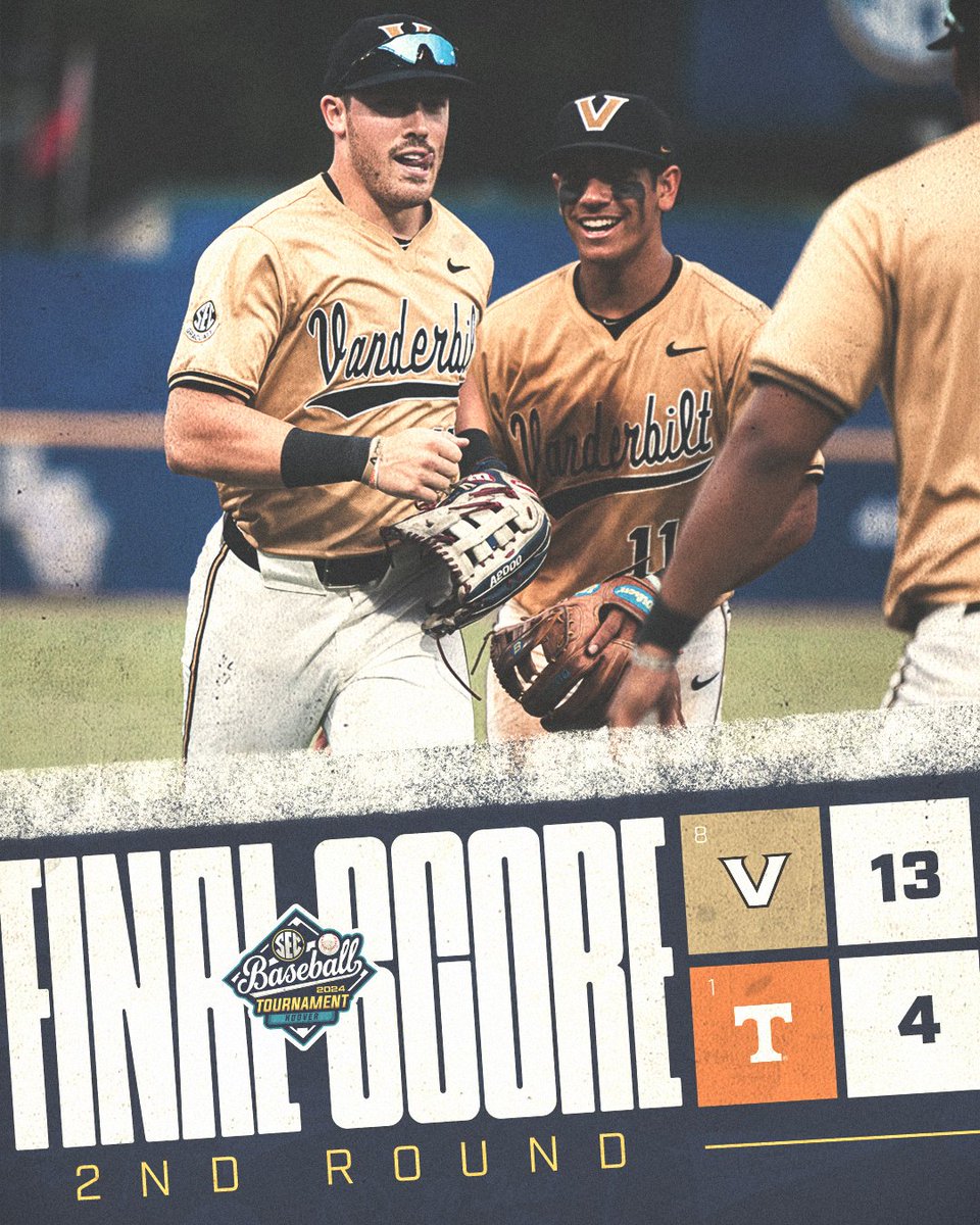 Southeastern Conference (@sec) on Twitter photo BAT BARRAGE 🚀
8-seed <a href="/VandyBoys/">Vanderbilt Baseball</a> tee off on 1-seed Tennessee with 15 hits, including 4 long balls, to advance!
#SECBSB x #SECTourney BAT BARRAGE 🚀
8-seed <a href="/VandyBoys/">Vanderbilt Baseball</a> tee off on 1-seed Tennessee with 15 hits, including 4 long balls, to advance!
#SECBSB x #SECTourney