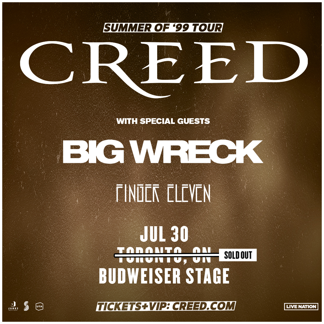 Bud Stage July 30 Toronto - Sold out! @Creed @Finger_Eleven