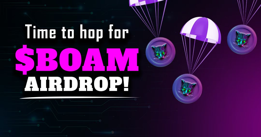 New airdrop: Book of AI Meow (BOAM) Total Reward: $3,500 worth of BOAM Rate: ⭐️⭐️⭐️⭐️ Winners: 10 Random & Top 5 Distribution: 1st June Airdrop Link: gleam.io/S35ar/book-of-… #Airdrop #Airdrops #Airdropinspector #Solana #SOL #BookofAIMeow #BOAM #Memecoin #Memetoken #CryptoMeme