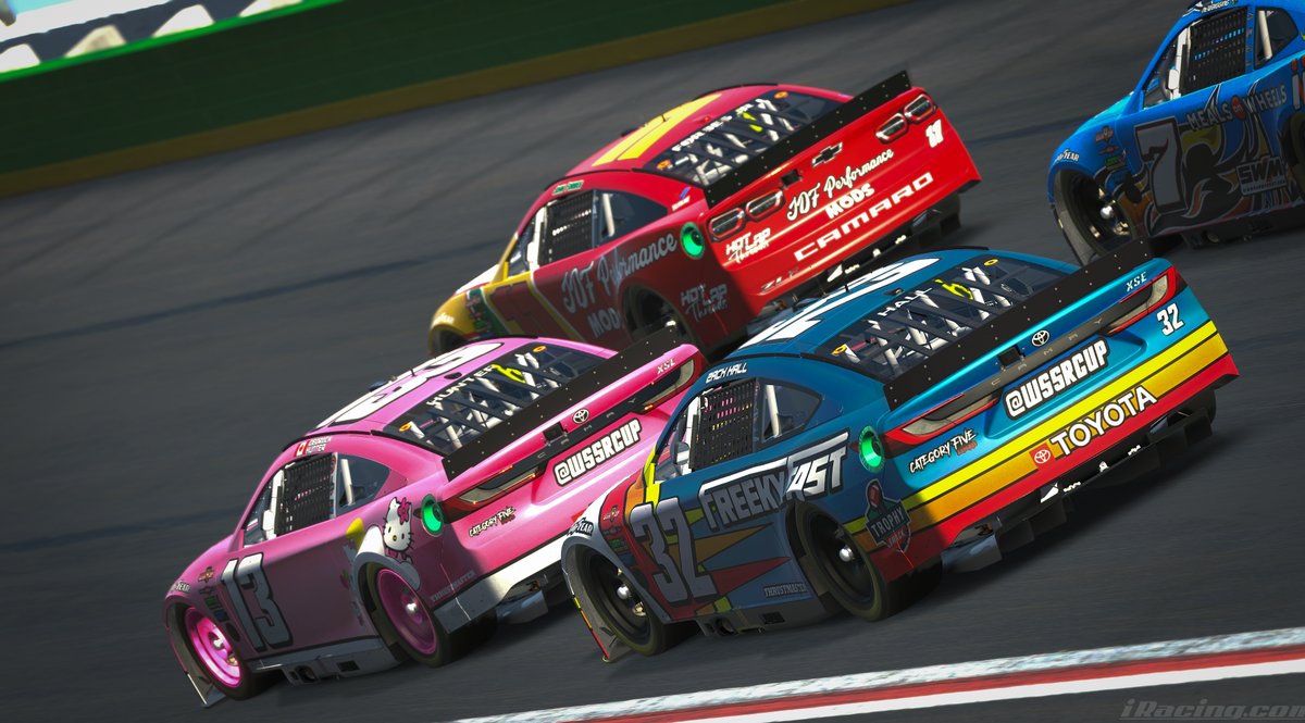What a way to start the season; Cedrick Hunter captures the win as we sit second in the team standings!

#13 Cedrick Hunter: P1
#32 Zach Hall: P7
#74 Nick Crawford: P15
#38 Christopher Norris: P19

#iRacing | #iRacingLeague | #eNASCAR
