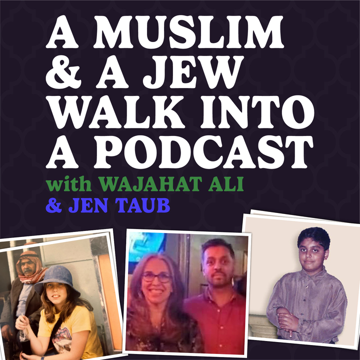 Excited to announce the premiere of our new show: A MUSLIM AND A JEW WALK INTO A PODCAST with me, The Muslim, and @jentaub, The Jew. A weekly podcast about faith, politics, intrusive mothers-in-law, pop culture, bad hummus, good chai, and kvetches of the week. Thursday. 1 pm