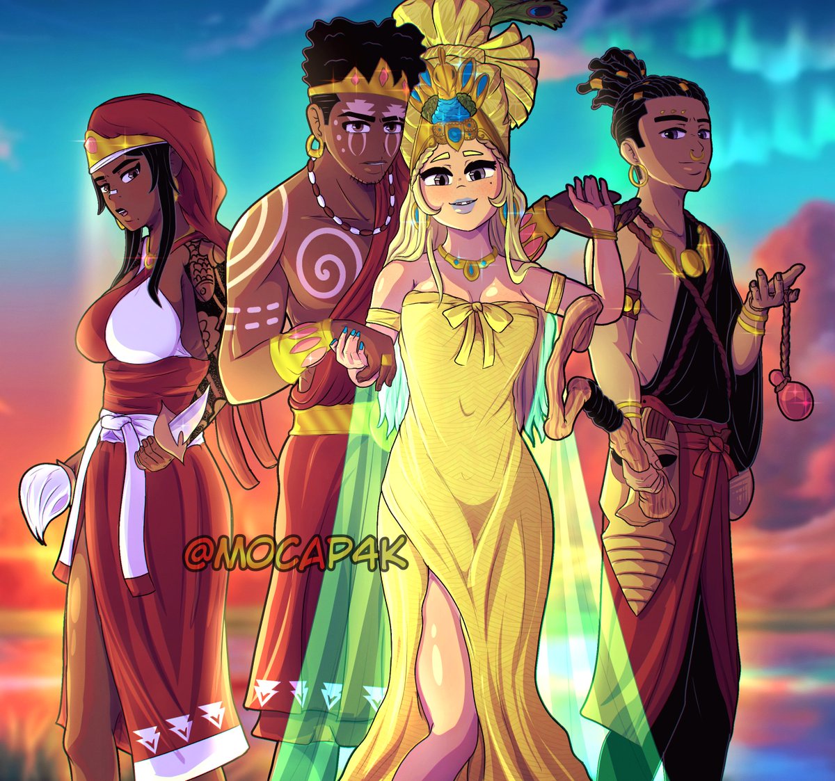 Mocap4K's tweet photo. [OC] The Great Orishas of Yoruba 🦚✨ https://t.co/uQUCYxVhmK