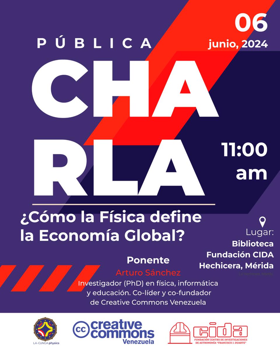 laa_hecap's tweet photo. ¡Atención #Mérida!📢

Los talleres "Análisis de datos, industria e IA - 2024" llegan a tu ciudad.  

🗓️6 y 7 de junio 
📍 Biblioteca de la Fundación CIDA - La Hechicera

Registro gratuito pero necesario: https://t.co/HNnQ1s2PF5

¡Sigue las redes de @ccommons_ve  para detalles! https://t.co/JDyA2N6GVn