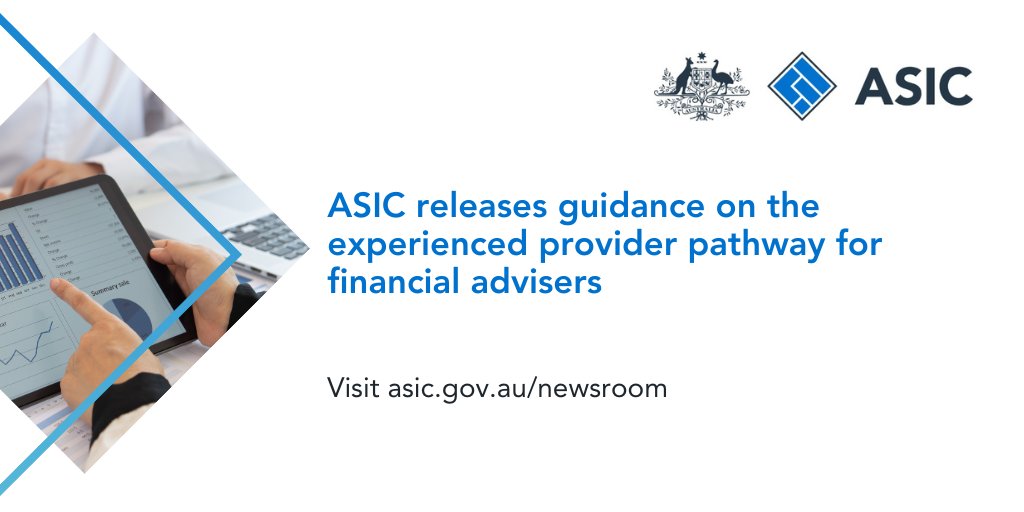 ASIC has released an information sheet for financial advisers and Australian financial services licensees about the experienced provider pathway bit.ly/4dSRr4k