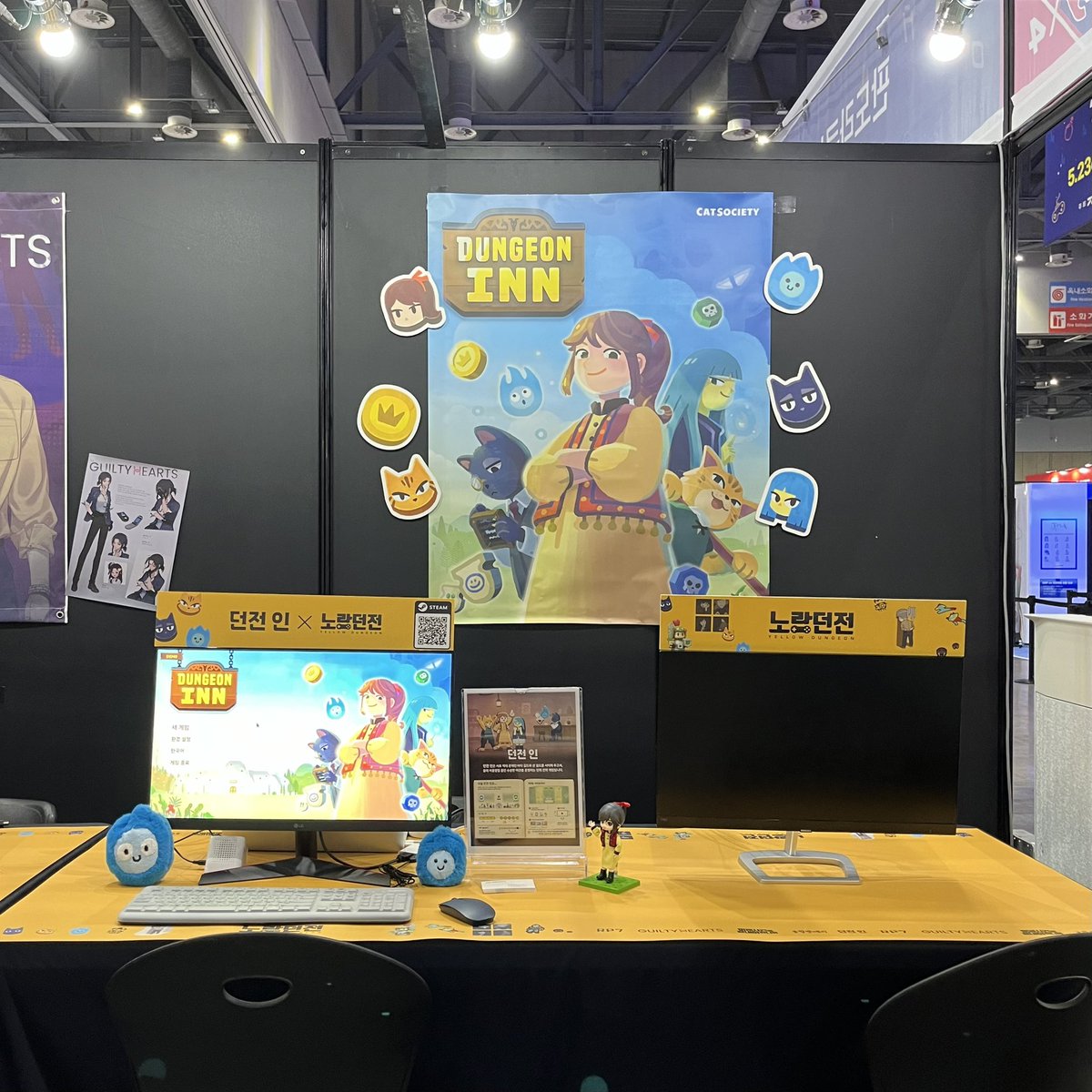 catsocietygames's tweet photo. PlayX4 노랑던전 부스에서 던전 인 전시 준비 마쳤습니다!

We’re exhibiting Dungeon Inn at PlayX4. Come to visit and play a demo!

#던전인 #노랑던전 #플레이엑스포 https://t.co/E3nXkCKm5Q