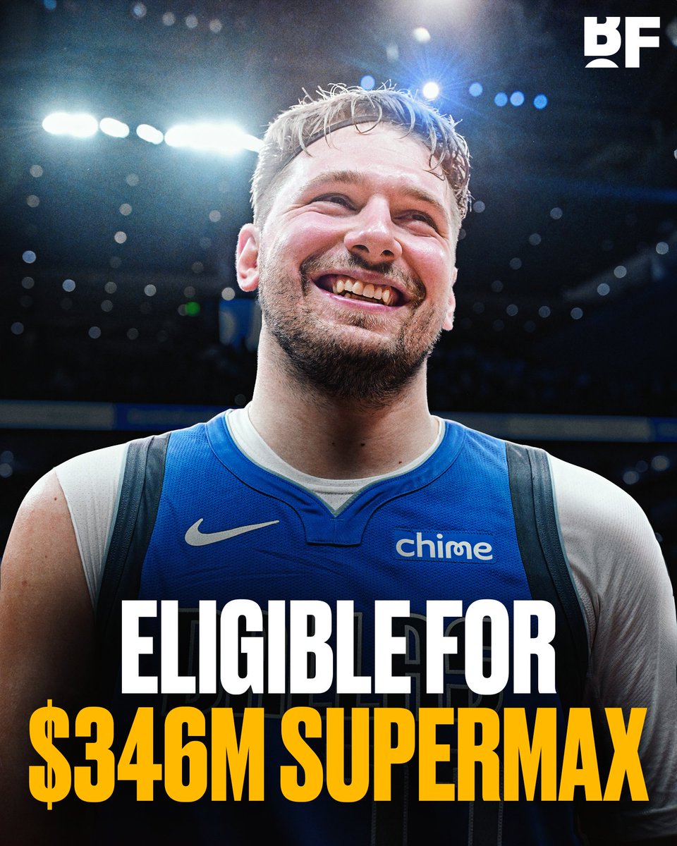bballforever_'s tweet photo. Luka Doncic is now eligible for a 5-year, $346M SUPERMAX extension after making All-NBA!

It will be the BIGGEST contract in NBA history 💰 https://t.co/wudW87SC6f