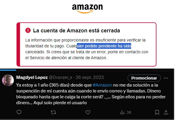 Dranzer_x's tweet photo. @amazon @AmazonHelp El peor soporte posible. Ya a mas de 2 años. No responden correo y el correo que recibo sigue siendo el mismo. No actualizan para poder subir nuevamente la información y simplemente cierran la cuenta. https://t.co/n3m8vRGDx8