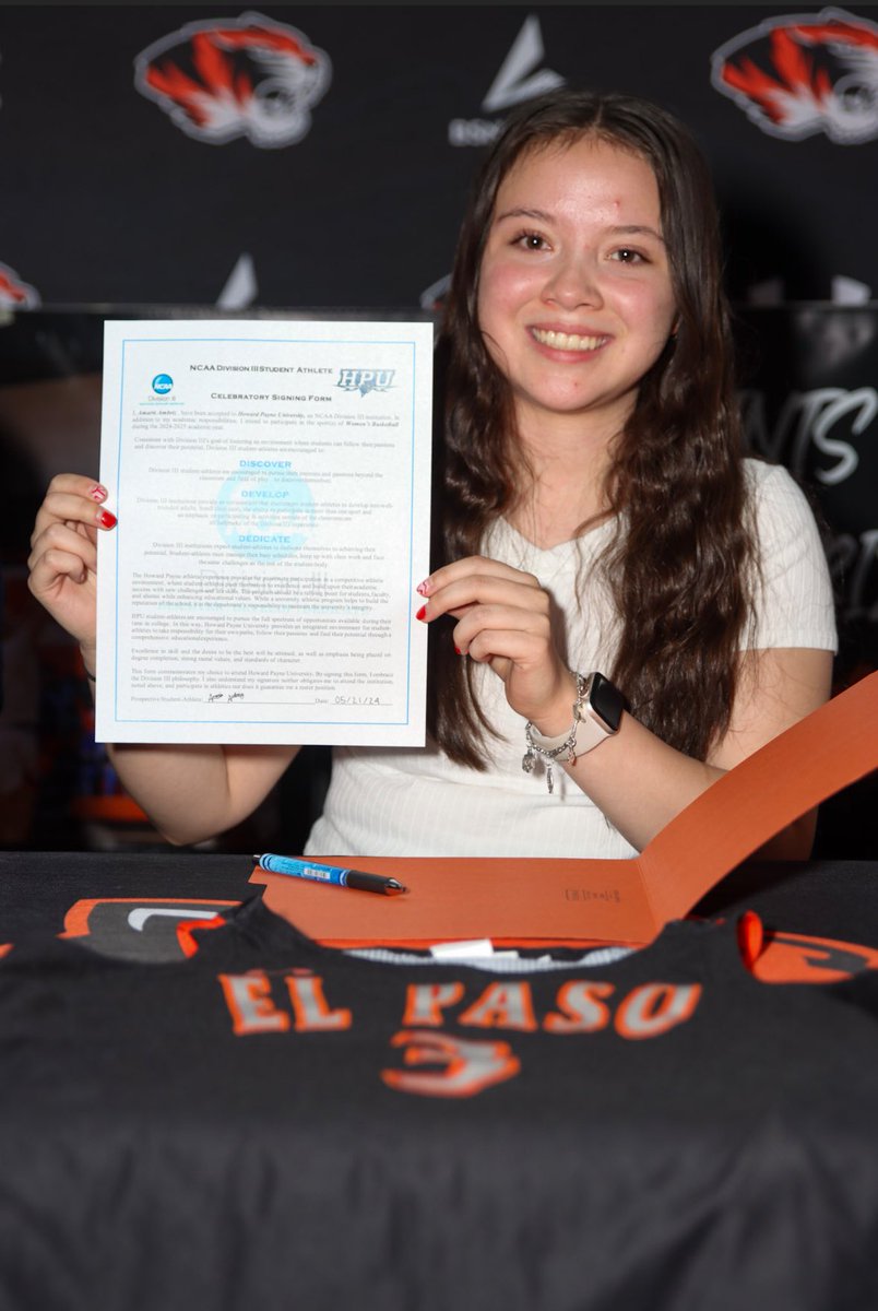 EPHSLadyTigers's tweet photo. Congratulations to Amaris Ambriz on signing her commitment to continue her academic and athletic journey at @HPUWBasketball !

@elpasohs @ElPasoAthletics https://t.co/aY3hGXQuwU