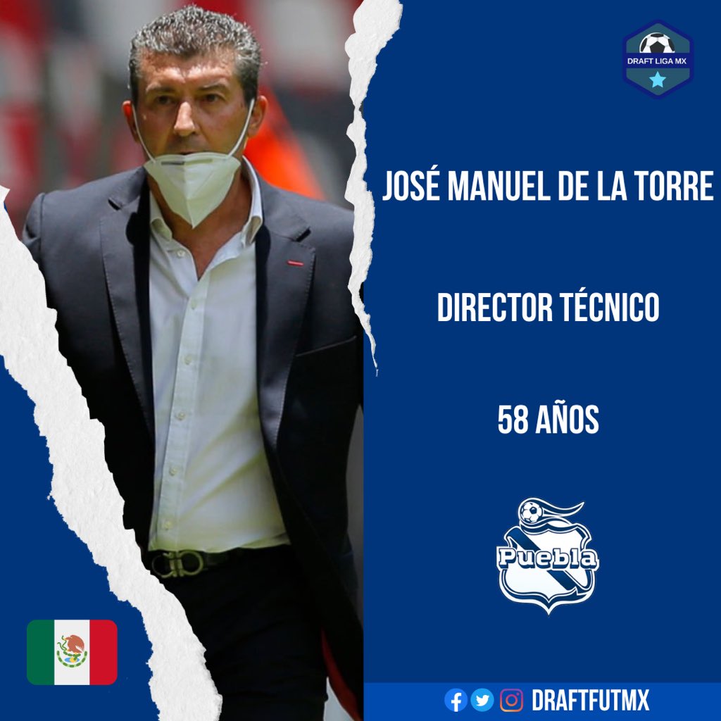 DraftFutMX's tweet photo. OFICIAL.

José Manuel 'Chepo' de la Torre es nuevo Director Técnico del Club Puebla.

Equipos que ha dirigido:

🇲🇽 Guadalajara
🇲🇽 Selección Nacional
🇲🇽 Santos Laguna
🇲🇽 Toluca https://t.co/WD9RZZPWed