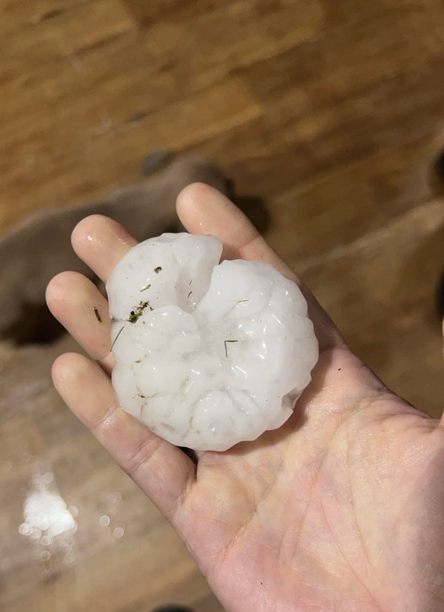 NETexasMedia's tweet image. Very large hail falling in Sulphur Springs Tx. 
#txwx 8:00pm