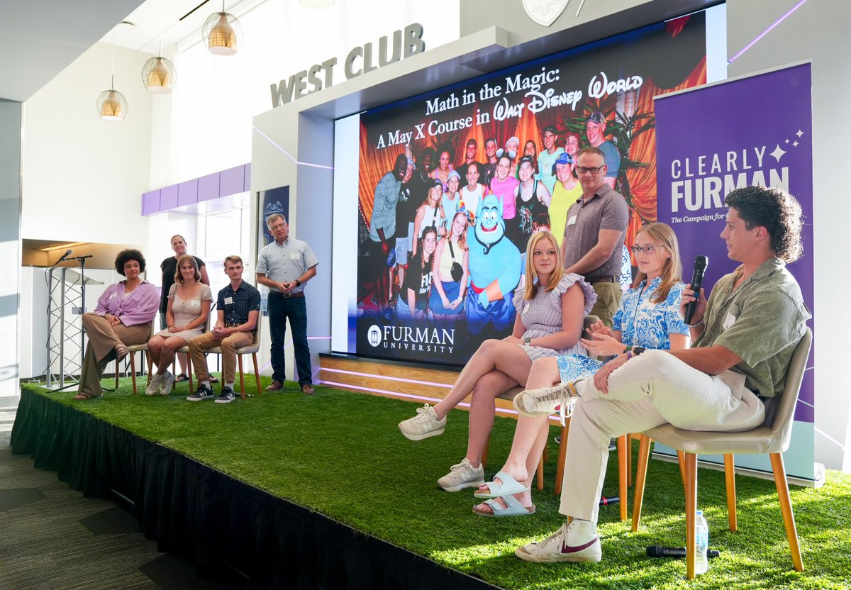 FurmanU's tweet photo. There’s no need to paint Orlando purple when Inter &amp; Co Stadium is already our favorite color 😏

We had a great time celebrating #ClearlyFurman with our #FurmanFamily in Orlando tonight! Join us in Columbia on June 12. RSVP: https://t.co/VMSBBkBPVj https://t.co/FjjSSzW8Jo