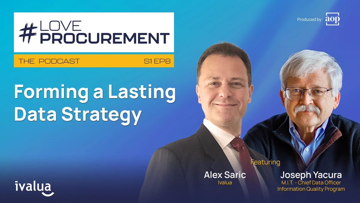 #LoveProcurement podcast Ep 8: Forming a Lasting Data Strategy feat. Joseph Yacura and Alex Saric buff.ly/4bMJ5t1 via @BuyersMeetPoint of @aopshow on @Thinkers360 #Procurement #SupplyChain