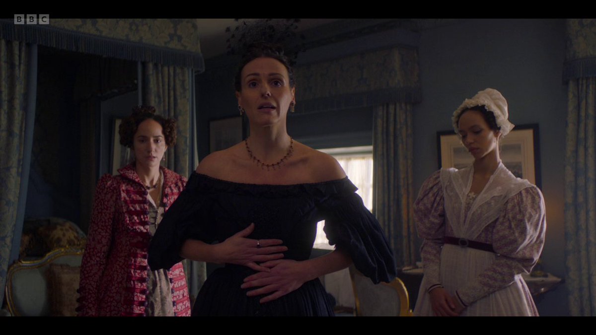 Perhaps Mariana is a 'bit' envious of Anne here. Anne meeting her high society friends. She was also a little shock to find that Anne can be 'very ladylike' if she wants to. Which, led to her outburst the following morning.
#BringBackGentlemanJack