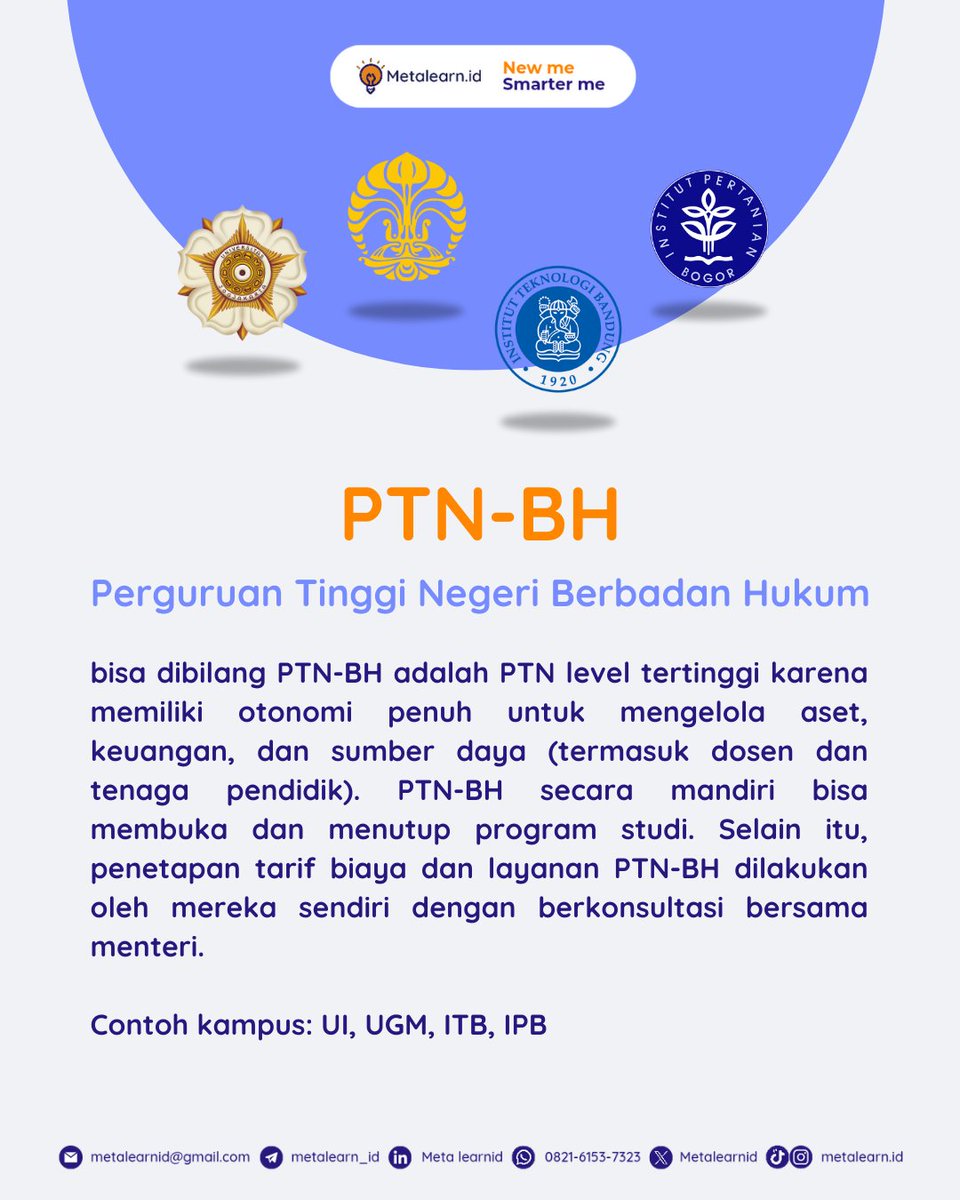 Metalearnid's tweet photo. Gimana, sudah menambah wawasan Sobat Meta belum, nih? 😆

Halo Sobat Meta!

#infoptn #ptn #ptnindonesia #masukptn #pejuangptn #metalearn #ptnbh #ptnblu #universitas #ptnsatker #mahasiswa #utbk #studytwt #perguruantinggi https://t.co/8MUWGBeARt