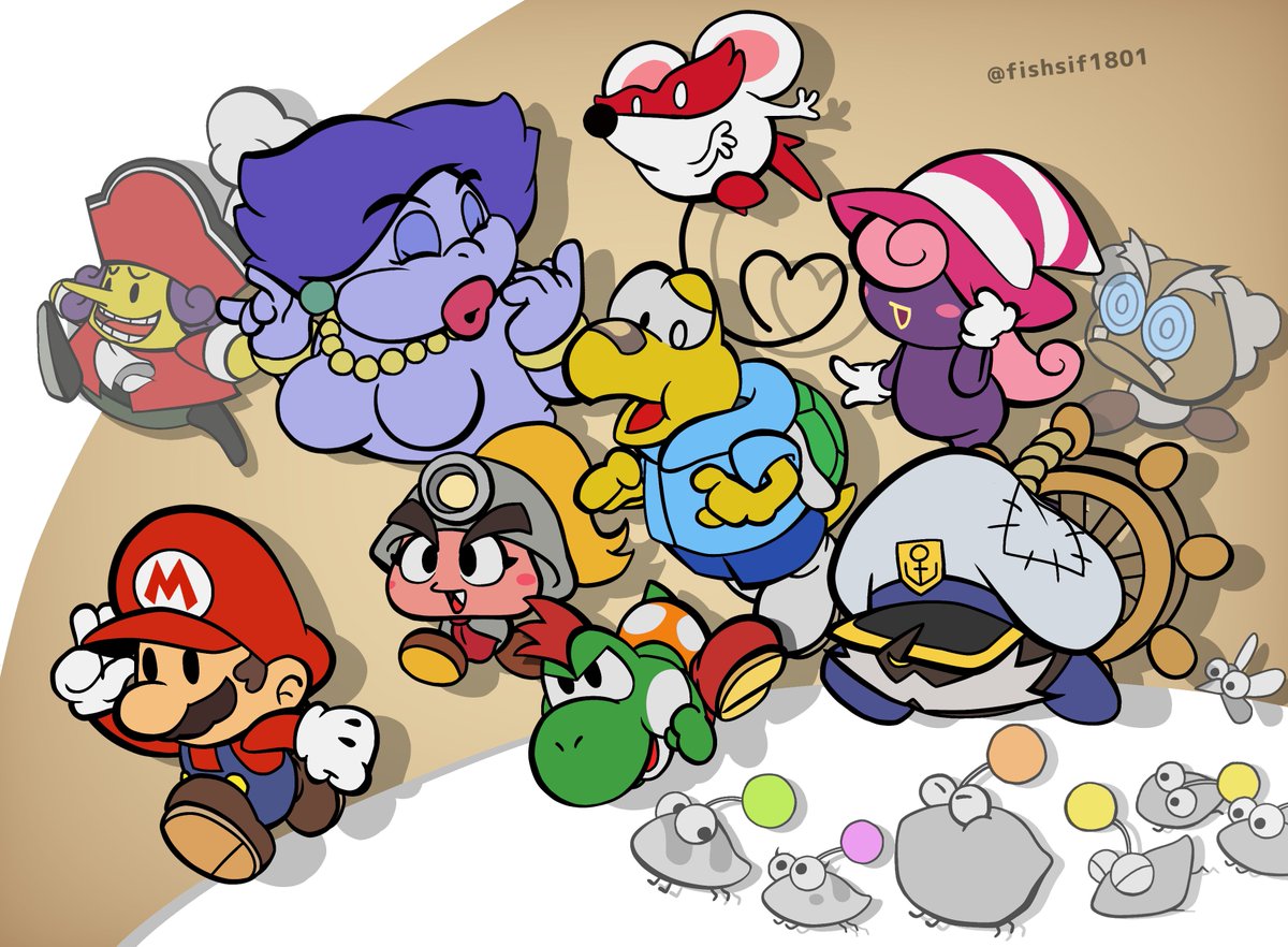 ペーパーマリオRPGな過去絵再掲📕🌟 (四枚目は再掲・蔵出し・スペース