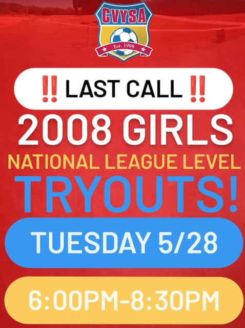 CVYSABlast's tweet photo. Calling 2011, 2012 &amp; 2008 Girls!! Last Chance register here https://t.co/Qk0krcyOCG https://t.co/La1QAwPlhq
