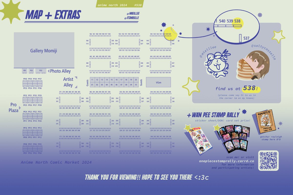 !! my goodies catalogue for anime north this weekend with <a href="/saltycastella/">Castella @ Animethon C-19</a> at table 538!! pls feel free 2 swing by and say hi >:'3c 🫶