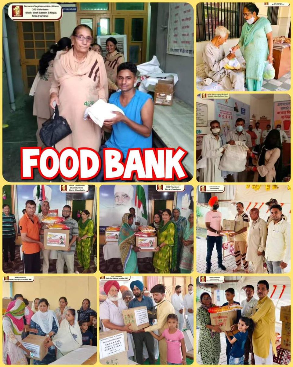 To save humanity, the followers of Dera Sacha Sauda keep fast for one day in a week with the inspiration of Saint Gurmeet Ram Rahim ji and deposit the remaining food in #FoodBank and from there that food is given to poor families. #foodbank #GiftOfFood🍱✅🙏🙏🙏