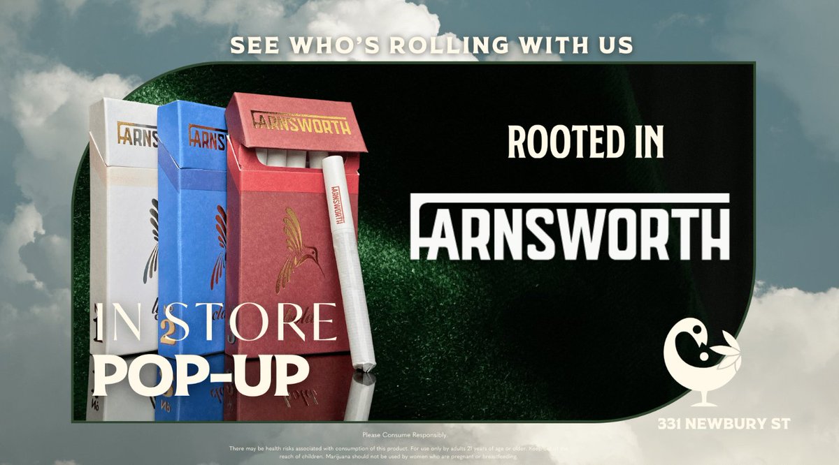Got weekend plans? Come check out our Farnsworth pop-up on Saturday from 2- 5pm😎 learn more about their products and brands in store. See you there! Stay Rooted.