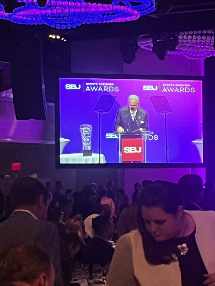 Congratulations to Arthur Blank for his lifetime achievement award at the #SBJAwards tonight