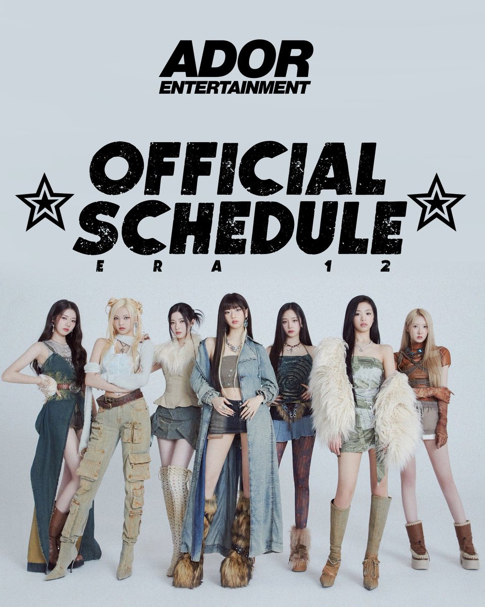 ADPR ENTERTAINMENT - 1ST OFFICIAL SCHEDULE

Ador Girls 1st FULL ALBUM 
✅2024.27.05. 0AM (KST) ALBUM RELEASE + TITLE TRACK 

#ADOR #ENTERTERIMENT #LUV #ANGEL #LIA #HADLER #STAR #WINTER #ELECTRA