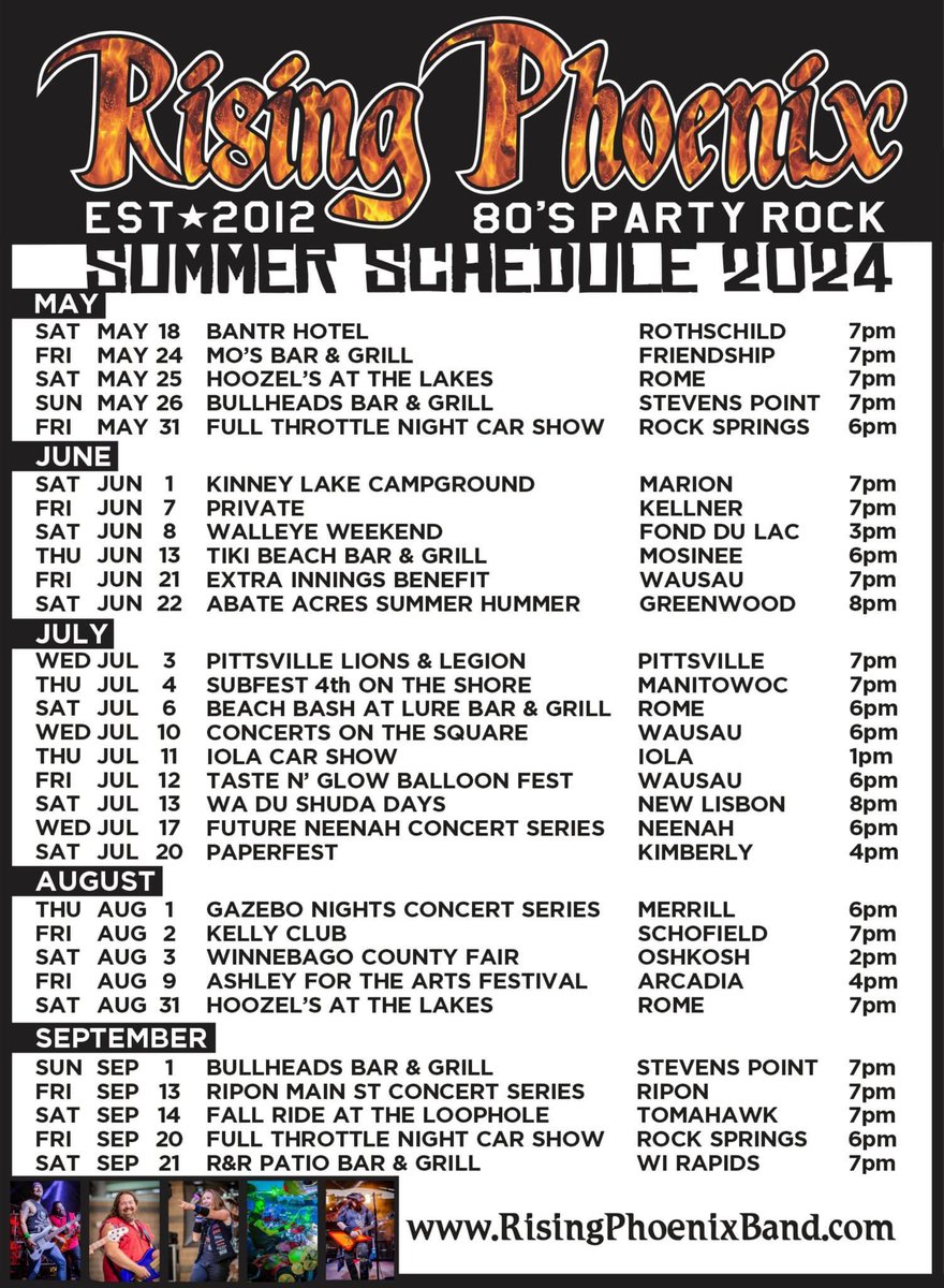 Summer shows begin this weekend #Wisconsin! Come party with us! <a href="/DiscoverWI/">Discover Wisconsin</a> <a href="/TravelWI/">Travel Wisconsin</a> #summer #livemusic #rocknroll