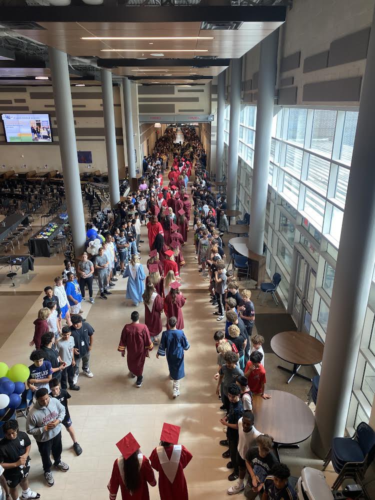 HumbleISD_WLMS's tweet photo. WLMS Class of 2024, graduating seniors. #seniorwalk @kellycoxWLMS @DrWash_Leads @ErickMartinjr1 @HumbleISD_SCHS @HumbleISD_AHS @HumbleISD_KHS @HumbleISD_KPHS https://t.co/mrDiWUEuAQ