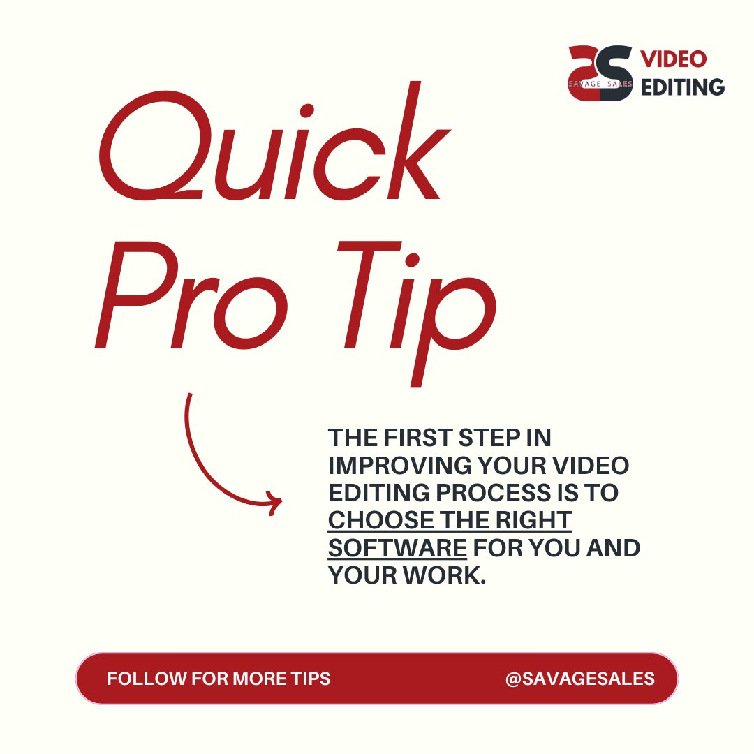 Take your video editing to a whole new level! Embark on an exciting journey of enhanced creativity and seamless workflow by choosing the perfect video editing software tailored to your specific needs. 
 #VideoEdits #VideoEditingTips #VideoEditor #SavageSalesVideoEditing