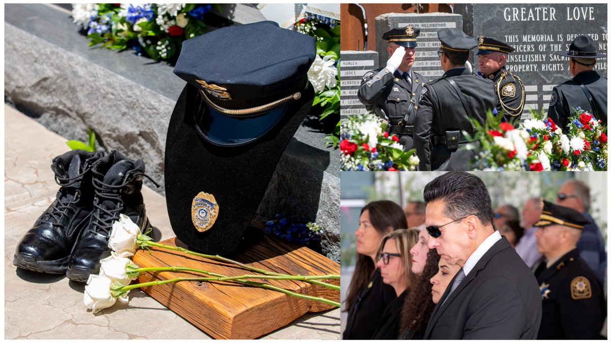 FBIAlbuquerque's tweet photo. Today, at the #NewMexico Department of Public Safety's Law Enforcement Memorial, #FBI Albuquerque joined our partners in honoring those who swore an oath to protect and serve and made the ultimate sacrifice.
#LEMemorial #HonoringTheFallen #WallofHonor https://t.co/8HpLdmqv5x