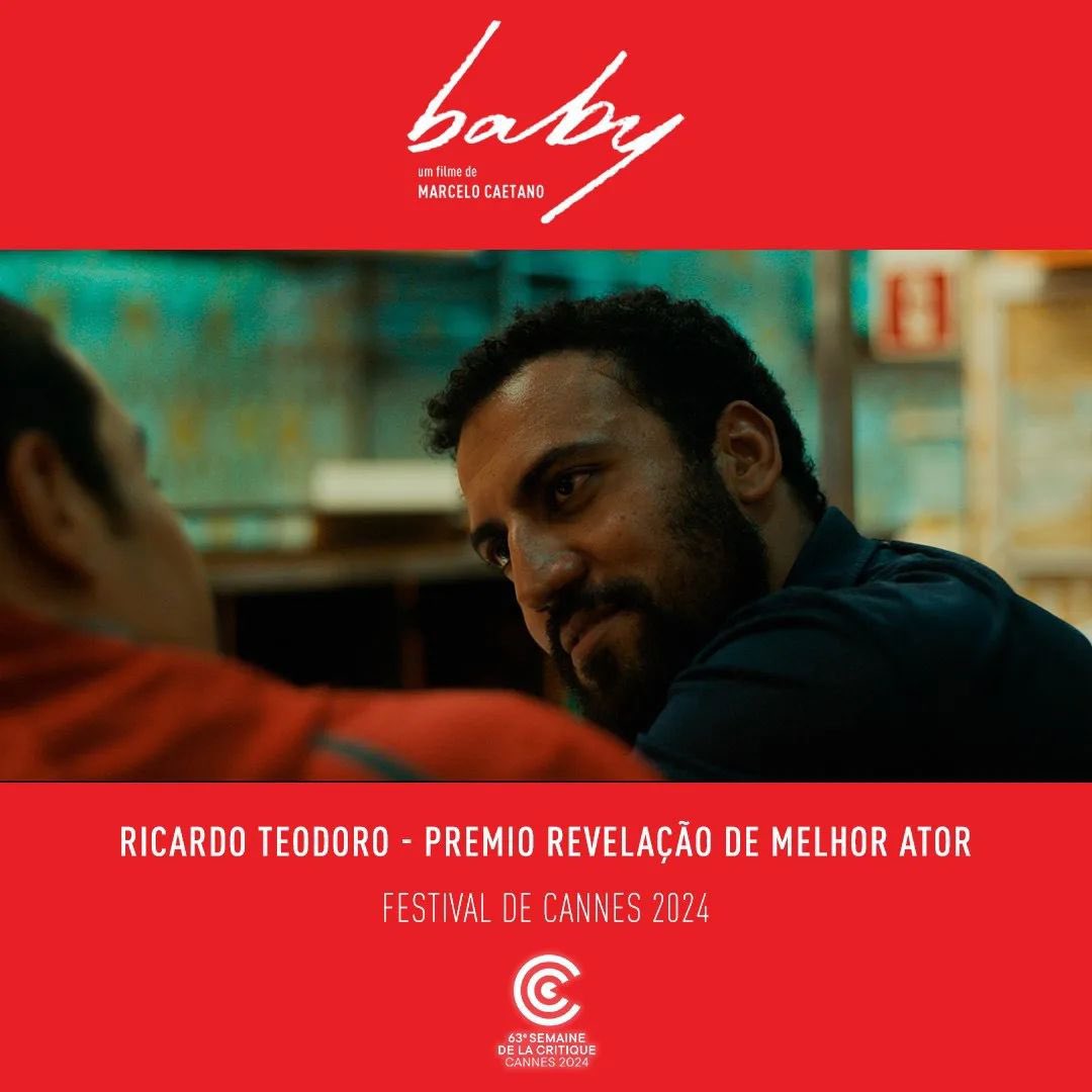 QUE DEMAIS! O brasileiro Ricardo Teodoro venceu na categoria de Melhor Ator Revelação pelo prêmio da 63ª Semana da Crítica, no Festival de Cannes 🏆 Ele é um dos protagonistas de “Baby”, longa que estreou no evento nesta terça-feira (21).