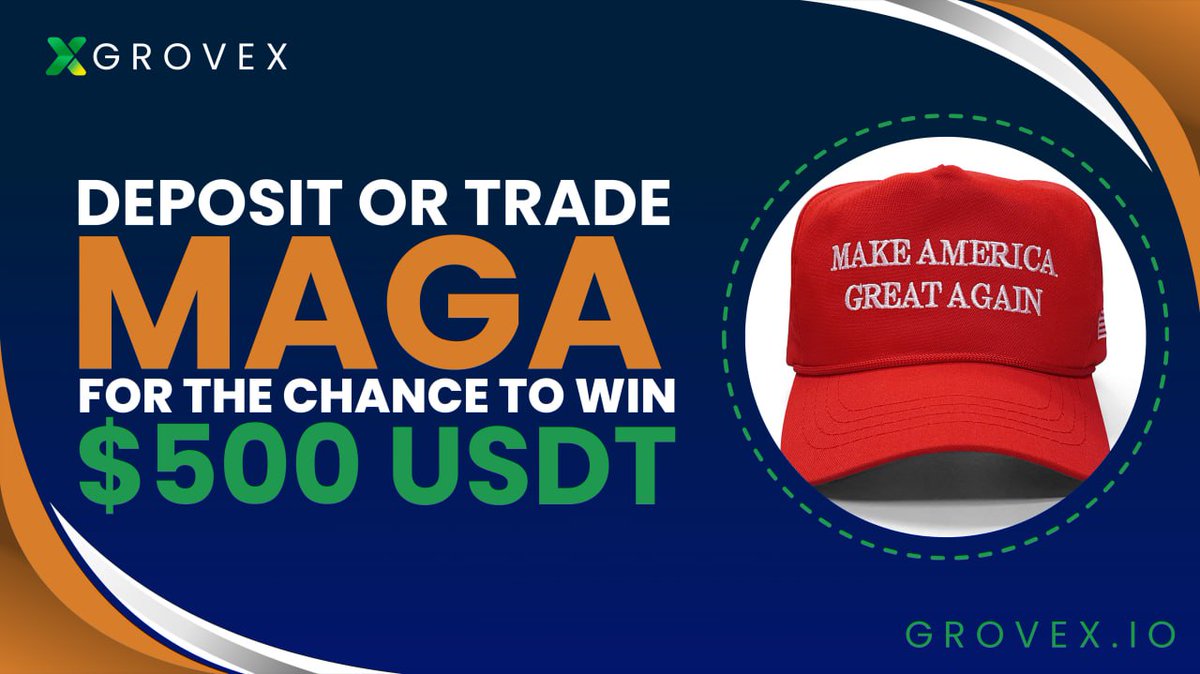 GroveXchange's tweet photo. 🎁 GroveX Competition Time 🎁

To celebrate the listing of  @MagaHAT_ETH, we are giving away $500 USDT to one random #GroveX user!
To be eligible, follow the below instructions.

1️⃣ Make sure to have a registered https://t.co/LVQxlV7GKF account.
2️⃣ Deposit or Trade $MAGA at #GroveX .
3️⃣ Tell your friends by tagging them below in the comments.

🗓 Promo begins NOW!
🗓 Promo ends Sunday 26th May 19:00 AEDT

* Winner will be selected and funds will be deposited directly to your GroveX account within 72 hours of the finalisation of the promo*

We wish everybody the best of luck 🍀

#GroveX #Competition #Giveaway #CentralisedExchange #CEX #CryptoExchange #Ethereum #CryptoNews