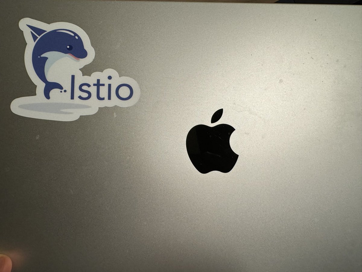 ⛵️⛵️⛵️ Got my @IstioMesh ambient sticker #KCDNewYork 🐬🐬🐬