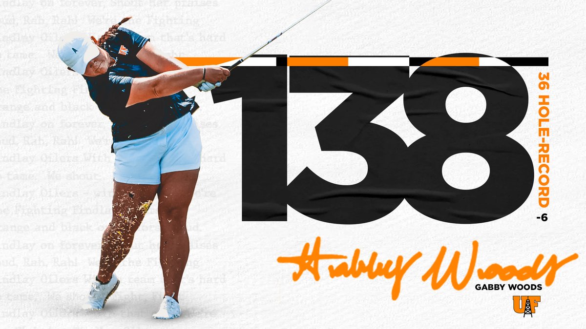 Gabby Woods' rounds of 71 (-1) and 67 (-5) establish a new 36-hole program record of 138 (-6). Her performance leaves her in a tie for the lead through day two of the National Championship.