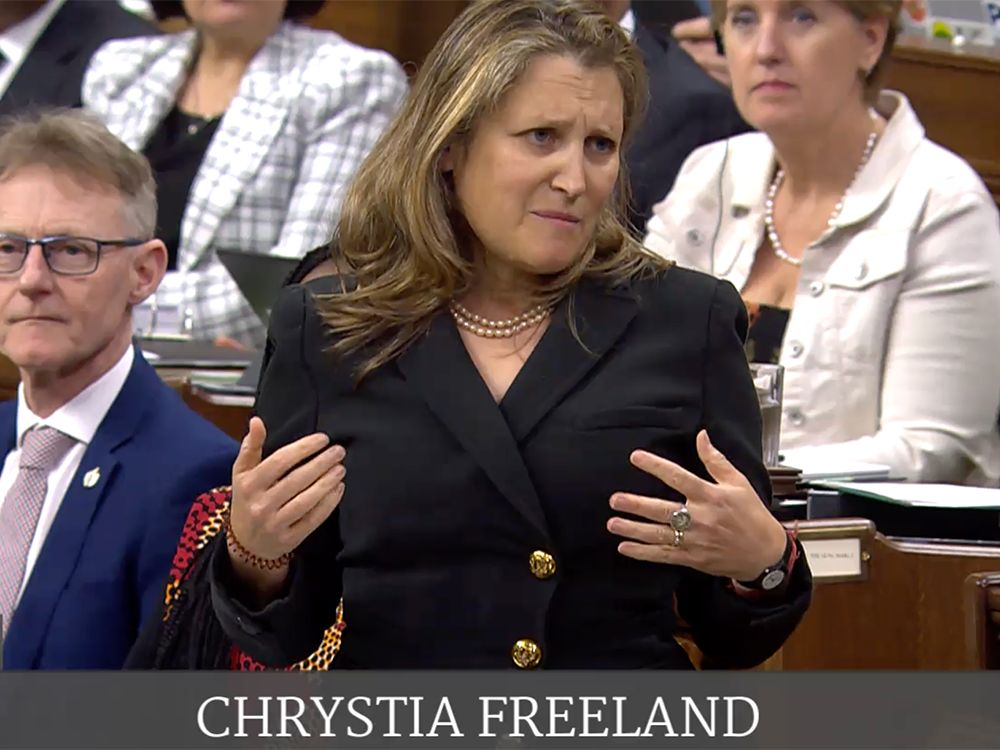 Deputy PM Freeland apologizes for saying Poilievre wears more makeup than her nationalpost.com/news/politics/…