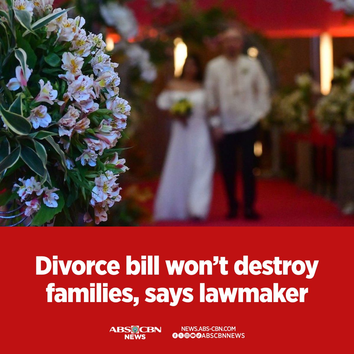 Divorce is not the monster that destroys the relationship between husband and wife but marital abuse, infidelity and abandonment, a lawmaker argued.

READ: abscbn.news/3R11zOv