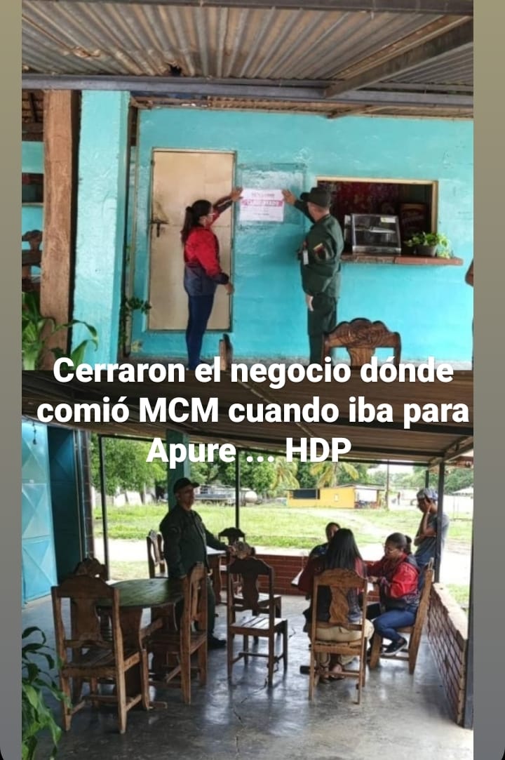 Maduro ordenó cerrar un pequeño local porque le vendió unas empanadas a María Corina Machado. Ese negocio era el único medio de ingresos y supervivencia de esa pobre familia en un país sumergido en la miseria y la pobreza extrema. Eso que hicieron se llama FASCISMO... HDP.